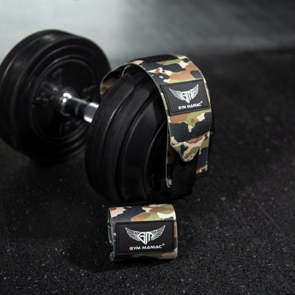 Gym Maniac Brown Camo GM Weightlifting Wrist Wraps - MRSLM