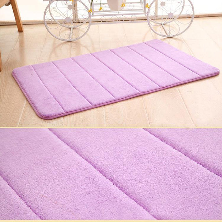 Honana WX-336 New Thickened Coral Velvet Memory Foam Slow Rising Rug Bathroom Mat Soft Non-slip Plush Floor Carpet - MRSLM