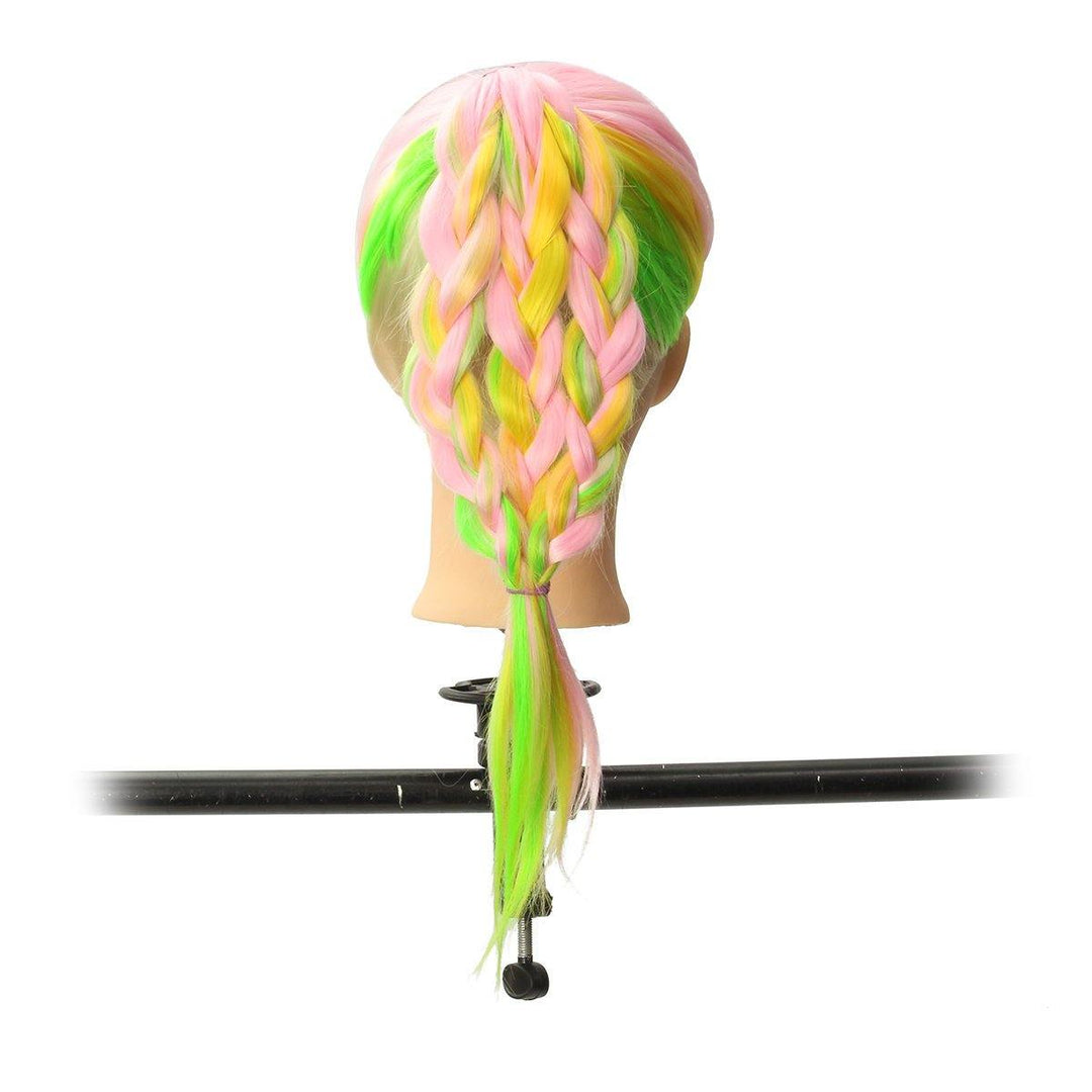 8 Colors Salon Hairdressing Braiding Practice Mannequin Hair Training Head Models With Clamp Holder - MRSLM