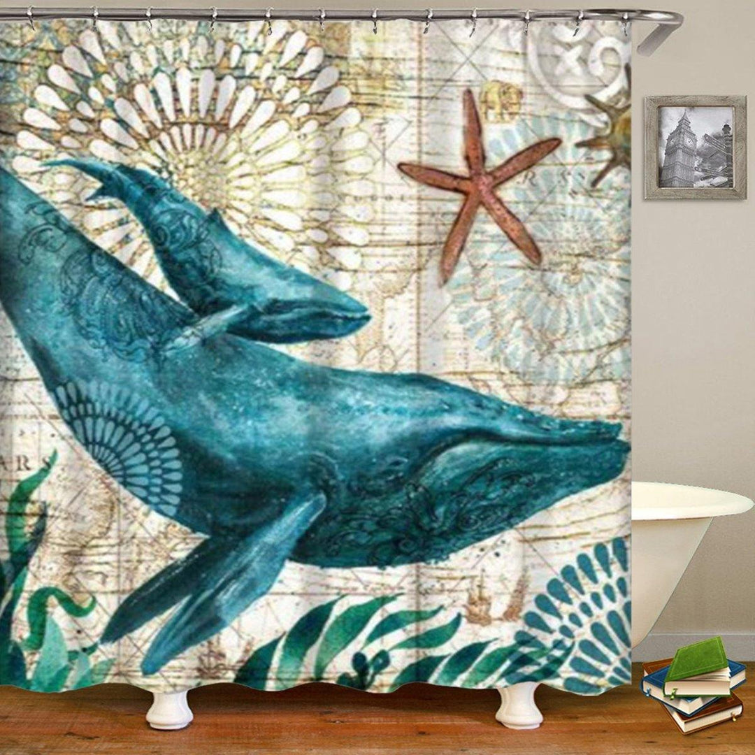 71X71" Ocean Animal 4 Types Waterproof Home Bathroom Bath Shower Curtain - MRSLM