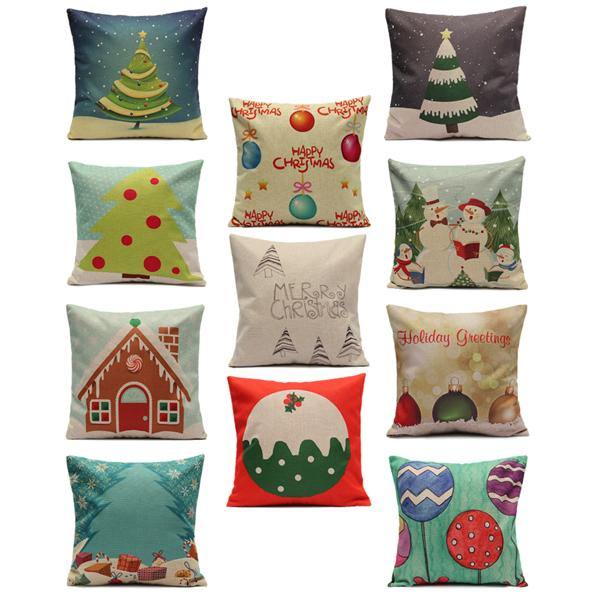 Christmas Candy Series Pillow Cases Home Sofa Square Cushion Cover - MRSLM