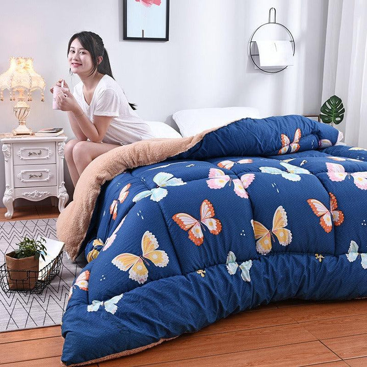 Blanket Warm Winter Quilt Soft Goose Down Full Size Comforter Thick Blanket for Home Textile Wool Filler - MRSLM