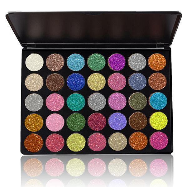 VERONNI 35 Colors Glitter Eye Shadow Palette Eyes Cosmetics Makeup Sequins Powder Party - MRSLM