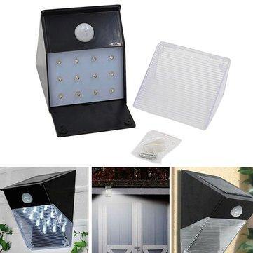 Solar Powered 12 LED PIR Motion Sensor Wall Light Outdoor Garden Lamp - MRSLM