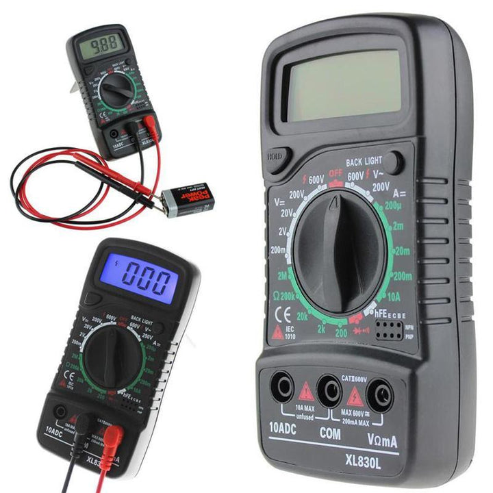 ANENG XL830L Digital LCD Multimeter Voltmeter Ammeter AC/DC/OHM Volt Current Tester - MRSLM