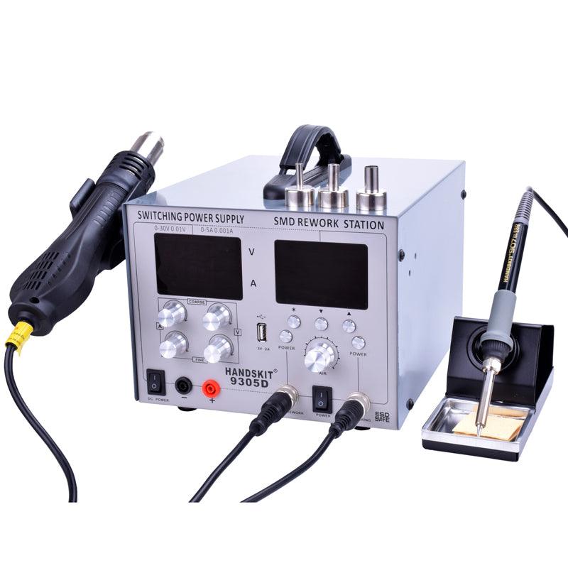 Handskit 9305D 4 in 1 Hot Air Rework Station + Soldering Iron Station + 30V 5A DC Power Supply - MRSLM