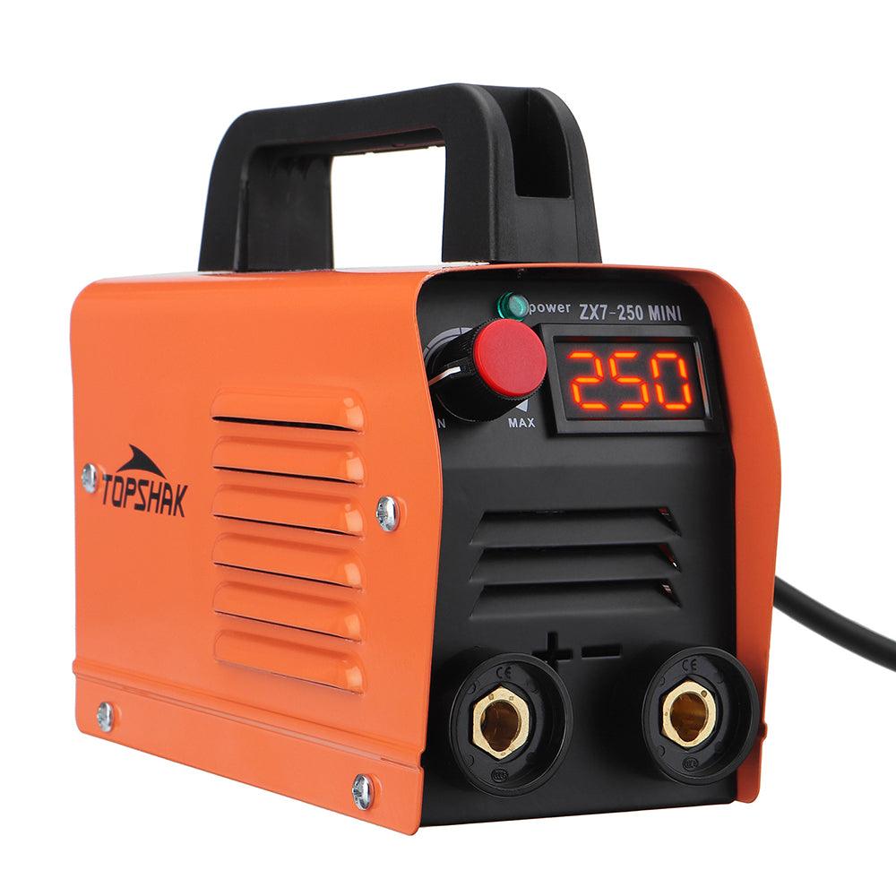 Topshak ZX7-250 250A 220V Mini Electric Welding Machine Portable Digital Display MMA ARC DC Inverter Plastic Welder Weld Equipment - MRSLM