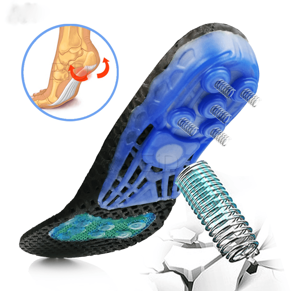 Spring Silicone Orthopedic Arch Support Insoles Inserts Flat Feet Orthotic Shoes Sole Insoles Plantar Fasciitis - MRSLM