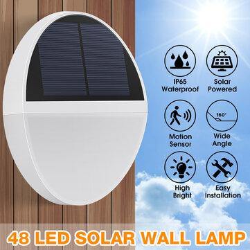 48LED Solar Wall Light Outdoor Bright Radar Sensor Solar Garden Light - MRSLM