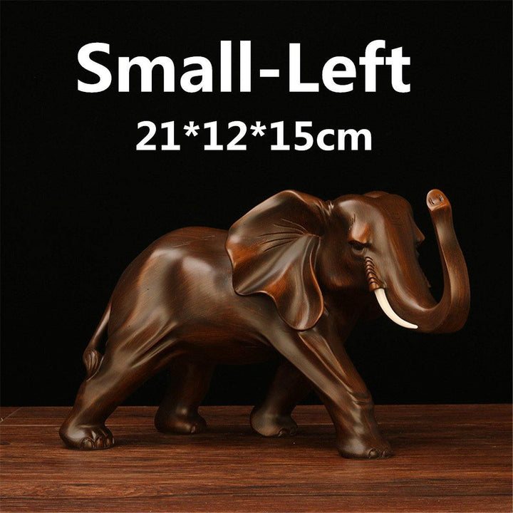 Resin Elephant Statue Fortune Mascot Living Room Cabinet TV Office Home Decorations - MRSLM