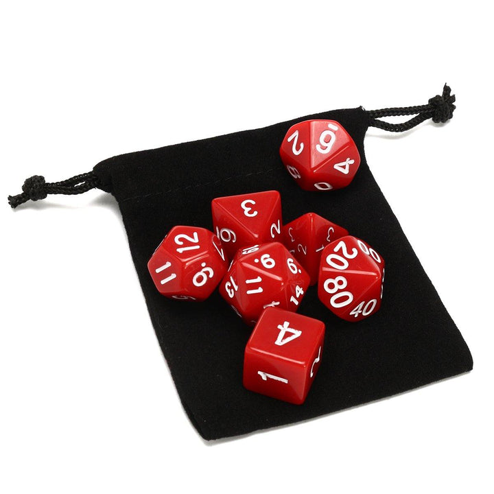 7 Set 49Pcs Polyhedral TRPG Game Dungeons And Dragons Dice DnD RPG With Bag - MRSLM