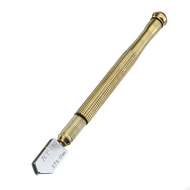 17mm Metal Handle Straight Head Oil Cutter Glass Cutter Oil Feed Glass Ceramic Tile Cutter - MRSLM