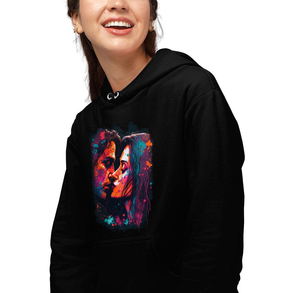 Paint Hooded Sweatshirt - Kiss Art Hoodie - Colorful Hoodie - MRSLM