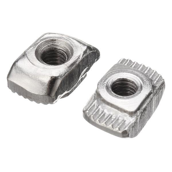 Drillpro 50pcs M3 T Sliding Nut Zinc Plated Carbon Steel T Sliding Nut for 2020 Aluminum Profile - MRSLM