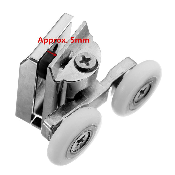 2Pcs Double Wheels Shower Door Top Rollers for Sliding Shower Door - MRSLM