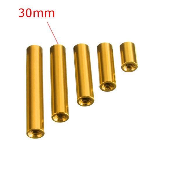 Suleve™ M3AR6 M3 Aluminum Alloy Standoff Studs 10-35mm Gold Round PCB Board Spacers Standoffs 10pcs - MRSLM