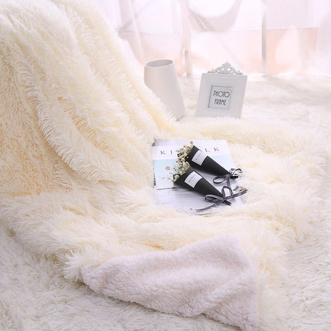 Large Soft Warm Shaggy Double Sized Fluffy Plush Blanket Throw Sofa Blankets Bed Blanket Bedding Accessories - MRSLM