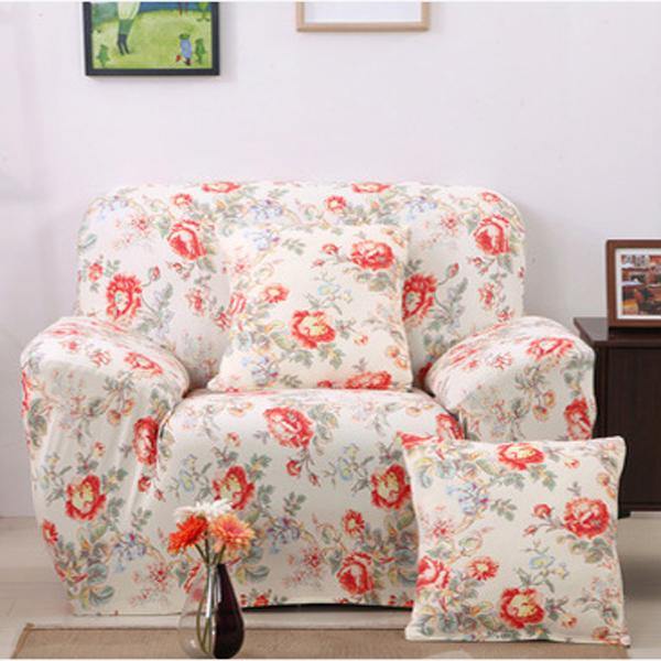 One Seater Textile Spandex Strench Flexible Printed Elastic Sofa Couch Cover Furniture Protector - MRSLM