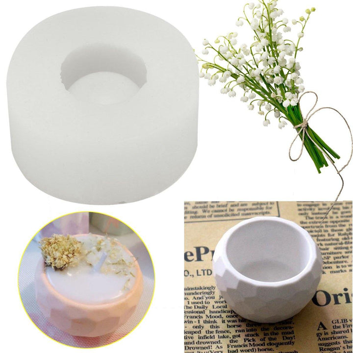 3D Handmade Silicone Candle Soap Flower Pot Mould Casting Concrete Cup Mould - MRSLM