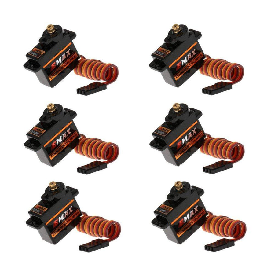 6PCS Emax ES08MDII Metal Digital Micro Servo For RC Airplane - MRSLM