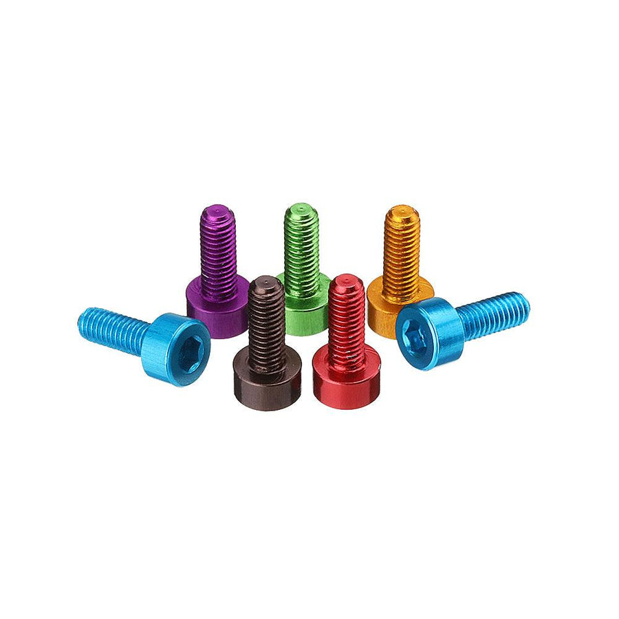 Suleve™ M3AH11 10Pcs M3×8mm Hex Socket Screw M3 Cap Head Bolt 7075 Aluminum Alloy Multicolor - MRSLM