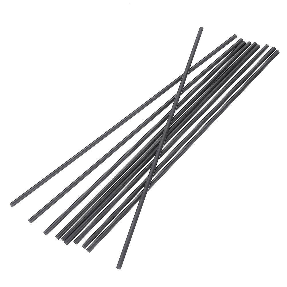 10Pcs/Set 200mm Round Carbon Fiber Rods Roll Bars Wrapped Matt Surface for RC Airplane DIY Tool - MRSLM