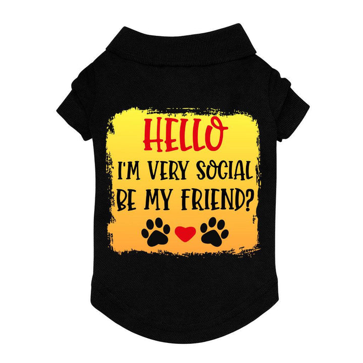 Friend Dog Polo Shirt - Colorful Dog T-Shirt - Printed Dog Clothing - MRSLM