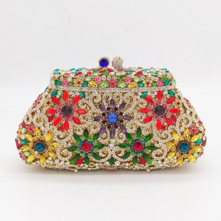 European And American Shell Type Metal Diamond Women's Evening Bag - MRSLM