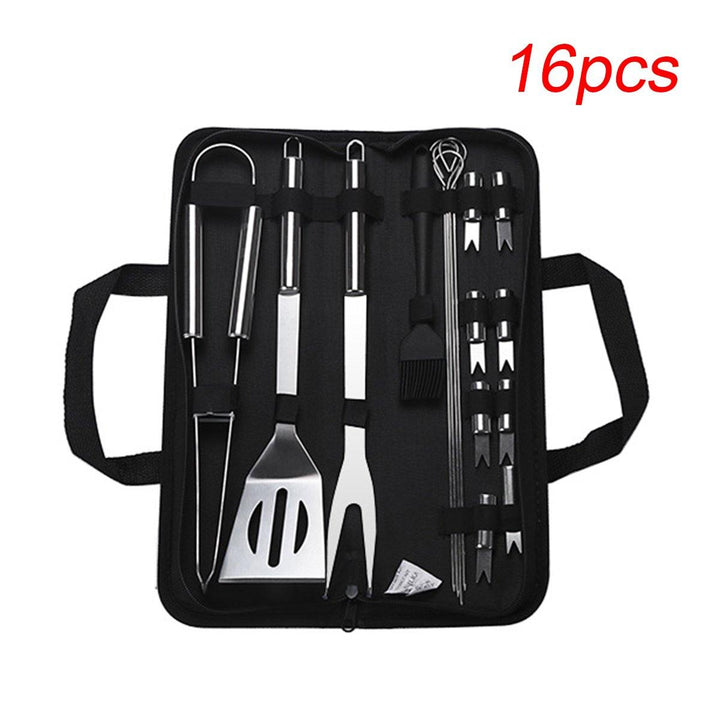 Stainless Steel BBQ Tools Set Barbecue Grilling Utensil Accessories Camping Outdoor Cooking - MRSLM