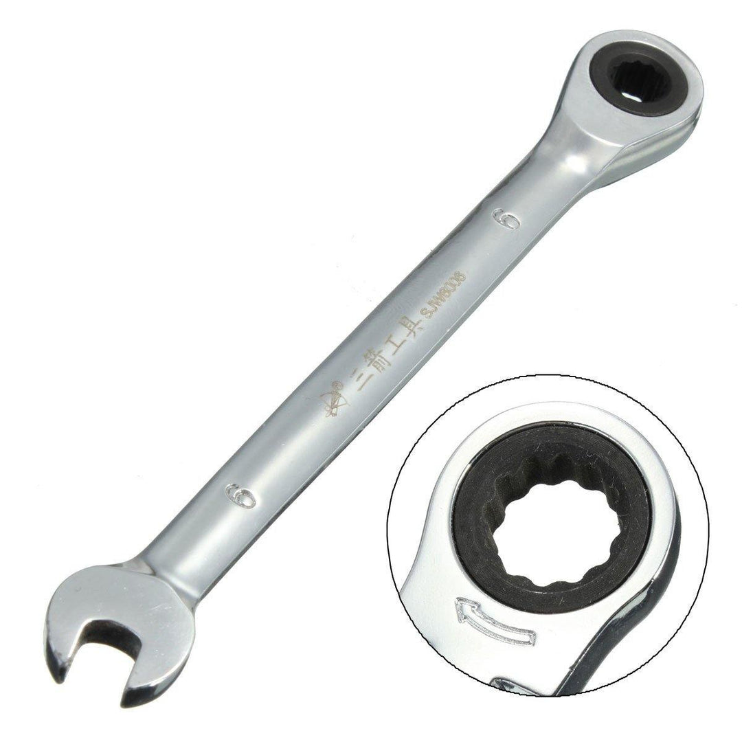 DANIU Flexible Pivoting Head Ratchet Combination Spanner Wrench Garage Metric Tool 6mm 7mm 8mm 10mm 11mm 12mm - MRSLM