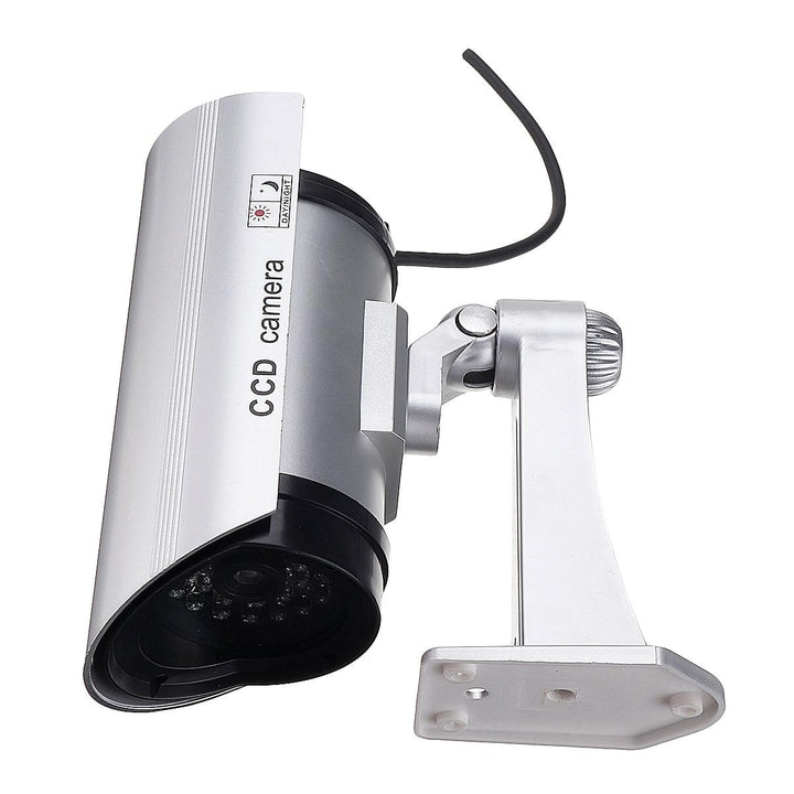 Solar Powered Simulation Camera Security CCTV Dome Camera Outdoor with 30 LED Night Light - MRSLM