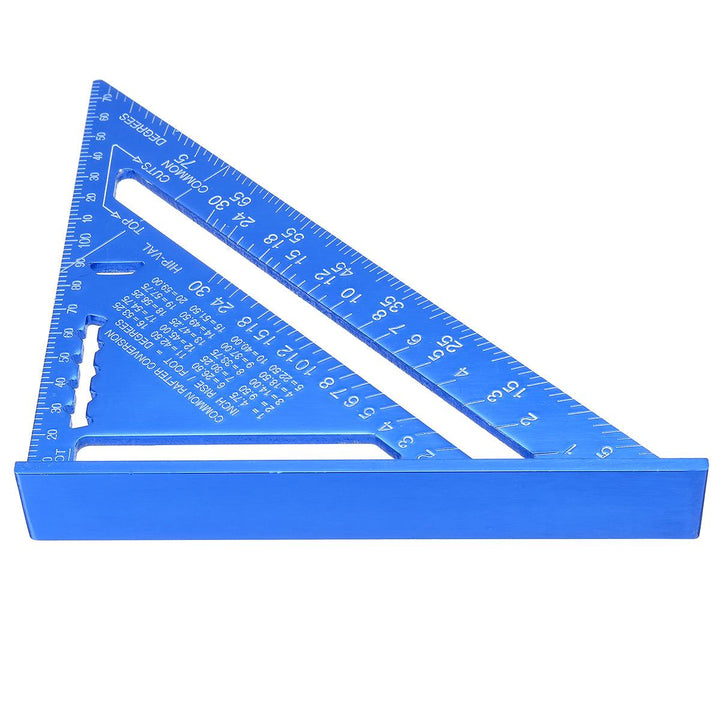 7/12" Metric/Imperia Aluminum Alloy Triangle Angle Protractor Ruler Woodworking Tool - MRSLM