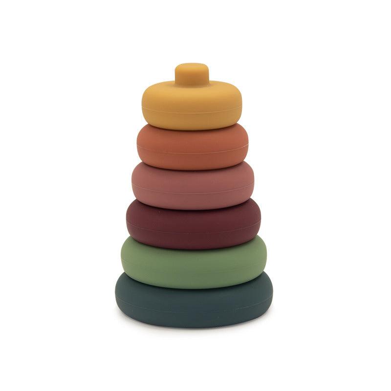 Stacking Toys Soft Silicone Stacking Blocks Rings Baby Sensory - MRSLM