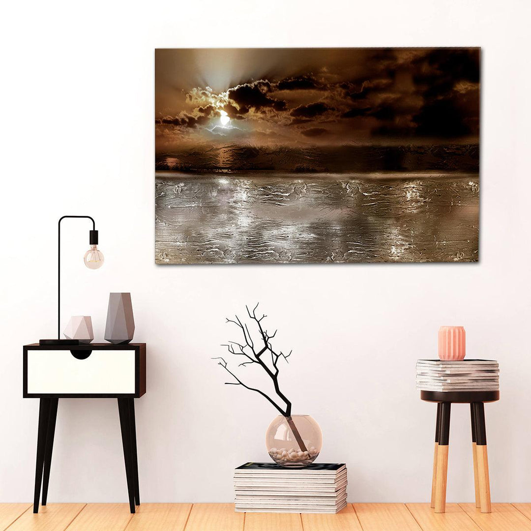 40*120/45*135cm Canvas Unframed Wall Painting Sea Sunset Hanging Pictures Modern Home Wall Decoration Supplies - MRSLM