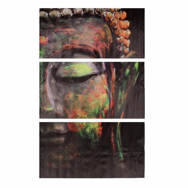 40x60cm Buddha Statues Triple Frameless Canvas Prints Oil Painting Wall Art Home Decoration - MRSLM