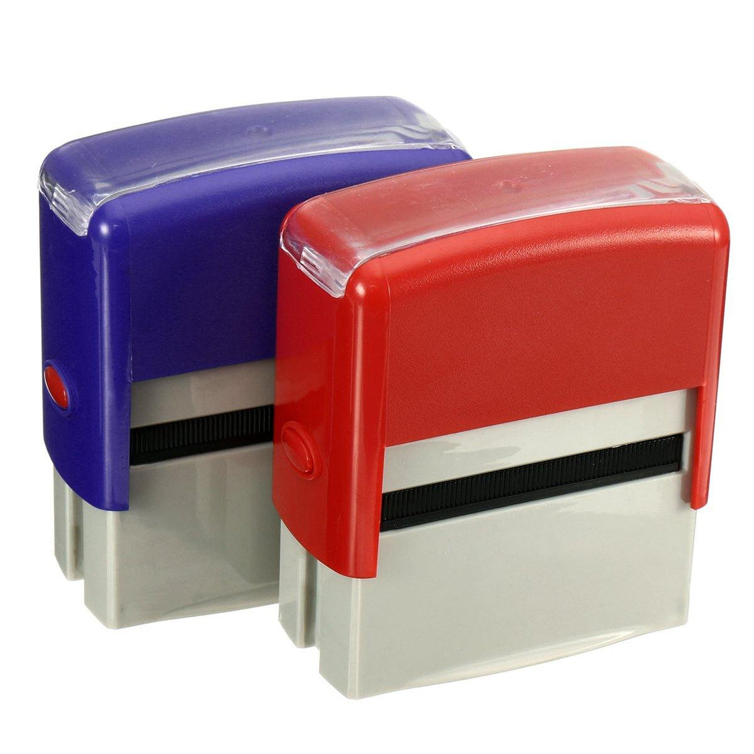 Personalised DIY Self Inking Rubber Stamp Kit Customised Business Name Address - MRSLM
