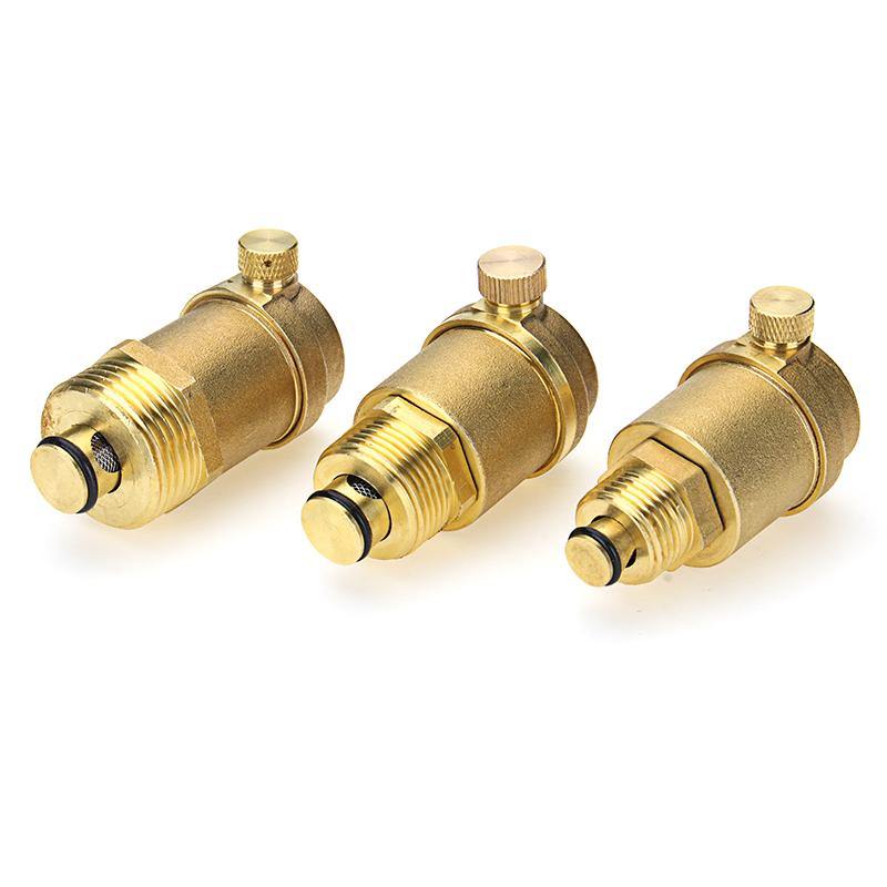 TMOK TK901 Brass Automatic Air Vent Valve Exhaust Safety Pressure Relief Valve for Water Heater HVAC Pipeline System - MRSLM