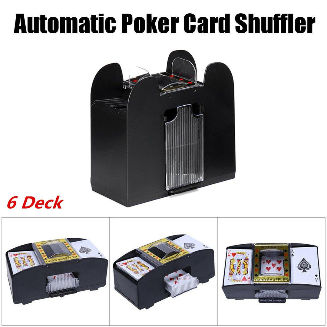 4/6-Deck Automatic Card Shuffler Battery Operated Casino Poker Playing Machine - MRSLM