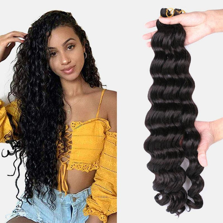 9 Colors Crochet Box Braids Hair Bundles Chemical Fiber Little Braid Ponytail Hair Ring - MRSLM