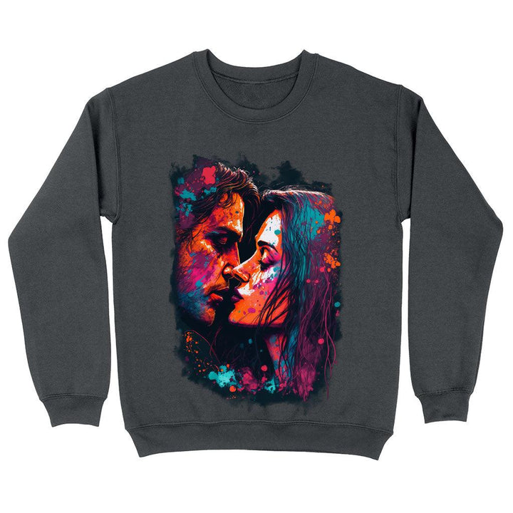 Paint Sweatshirt - Kiss Art Crewneck Sweatshirt - Colorful Sweatshirt - MRSLM