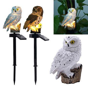 Waterproof Solar Power Owl LED Lawn Light Garden Yard Landscape Ornament Lamp Home Outdoor Decoration - MRSLM