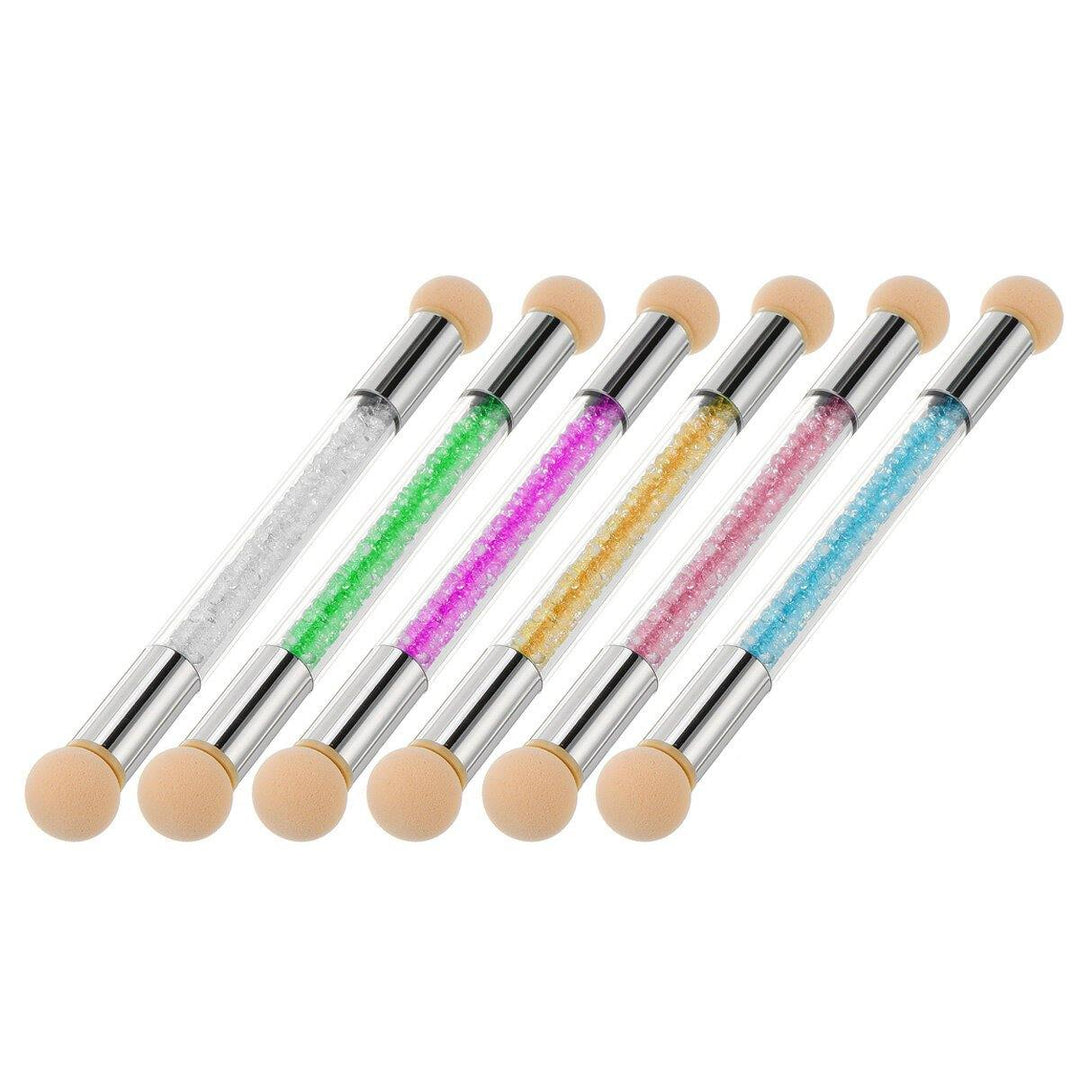 6Pcs Nail Tool Gradient Pen Halo Pen Light Therapy Point Color Glue Sponge Pen Double Head - MRSLM