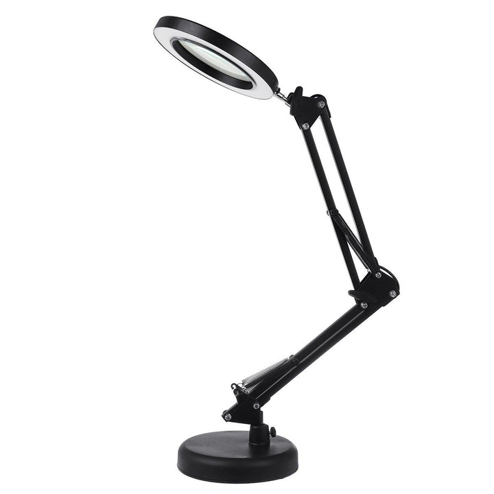 USB 5X Magnifying Desk Lamp Table Top Glass Magnifier Professional LED Reading Light for Repair Indoor Home Use - MRSLM