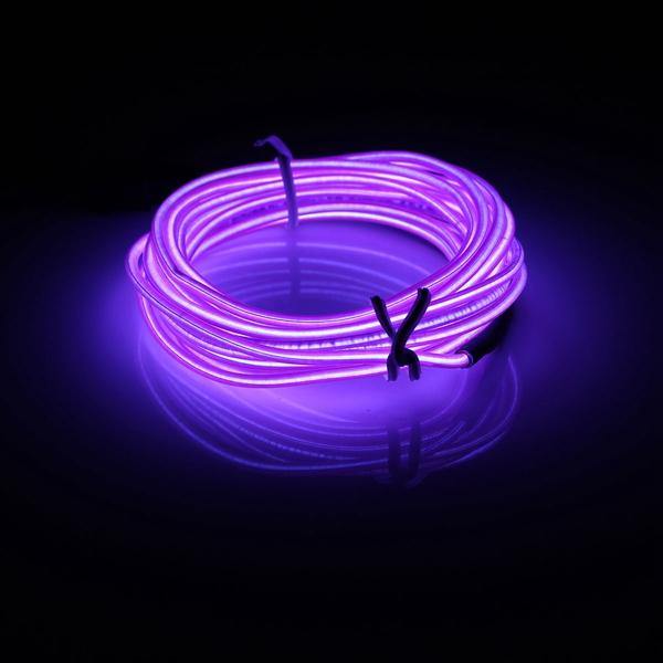 3M EL Led Flexible Soft Tube Wire Neon Glow Car Rope Strip Light Xmas Decor DC12V - MRSLM