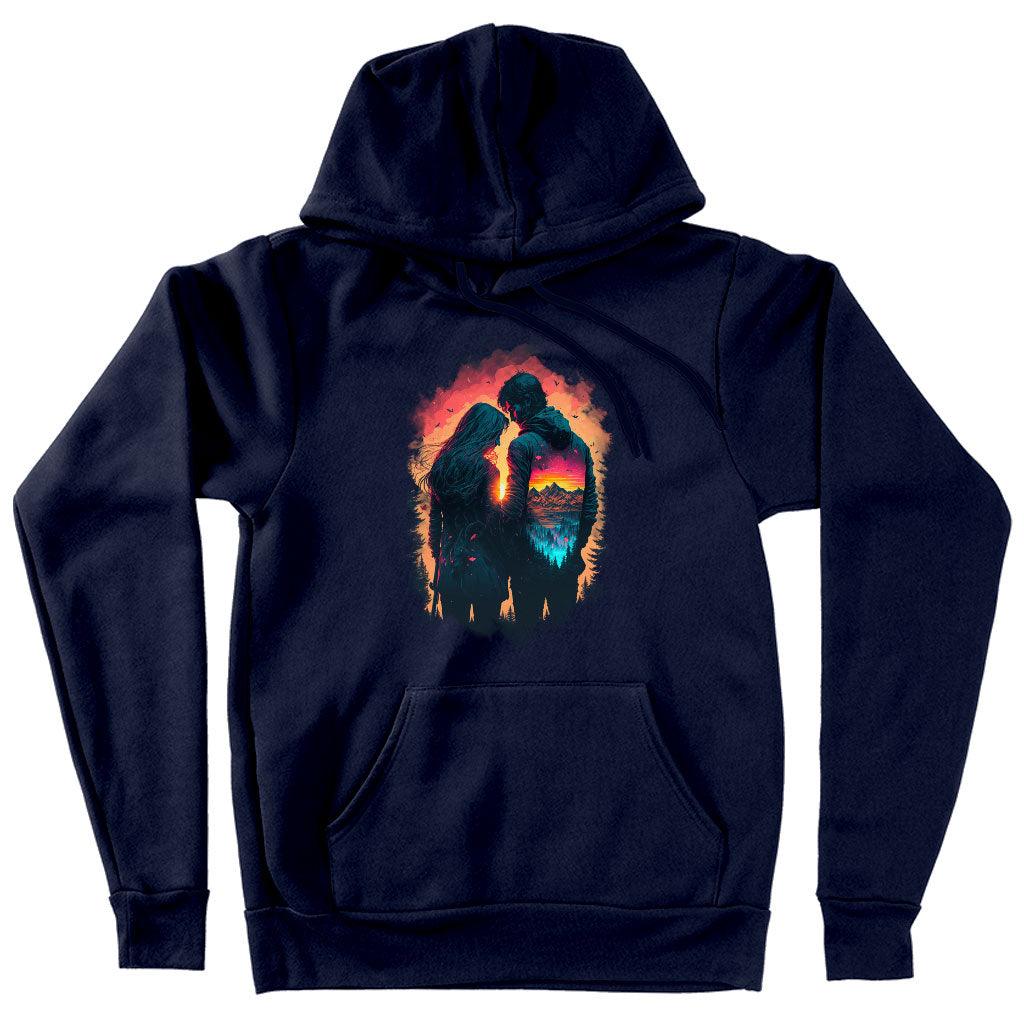 Nature Print Hooded Sweatshirt - Couple Hoodie - Art Hoodie - MRSLM