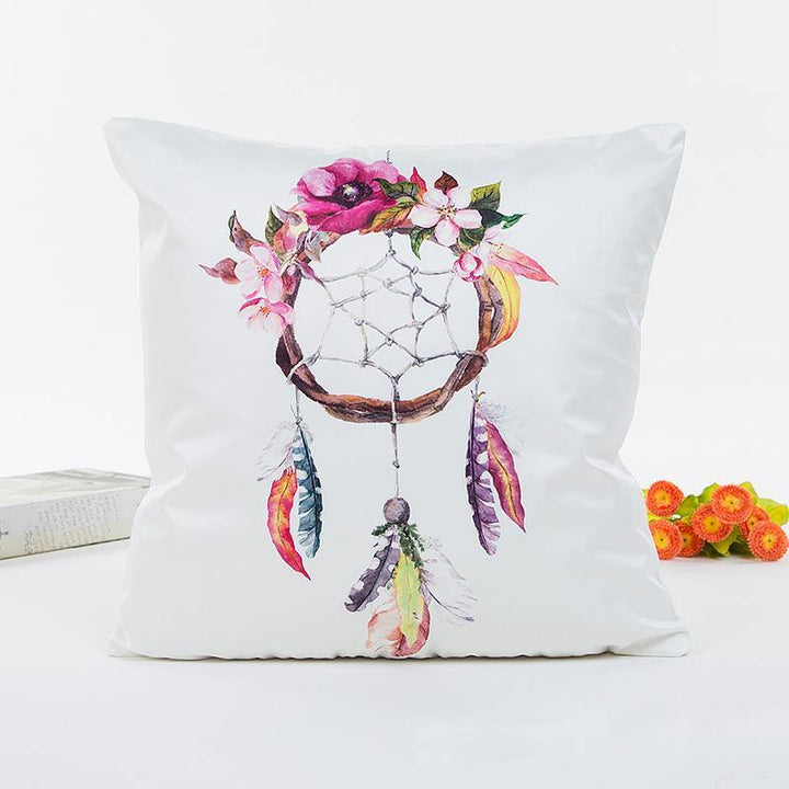 Satin Simulation Silk Dream Catcher Pillow Case Sofa Home Decor Cushion Cover - MRSLM