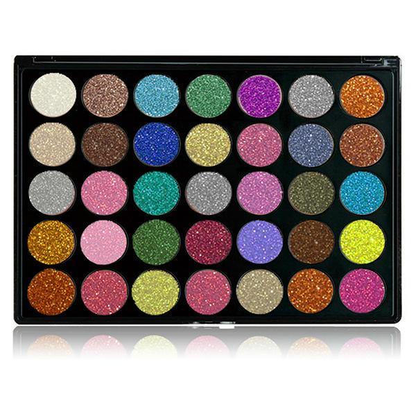 VERONNI 35 Colors Glitter Eye Shadow Palette Eyes Cosmetics Makeup Sequins Powder Party - MRSLM