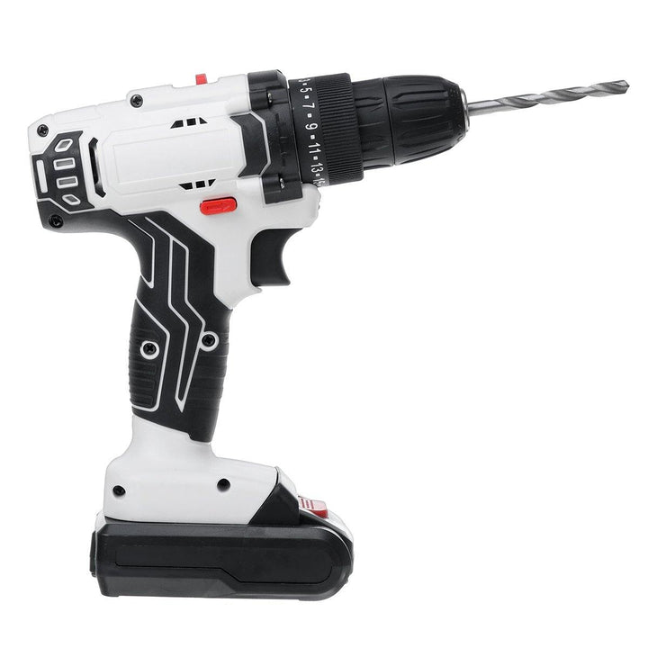 21V Lithium Battery Multifunctional Drill 2 Speed Electric Cordless Drill Electric Screwdriver With Bits Set & Battery - MRSLM