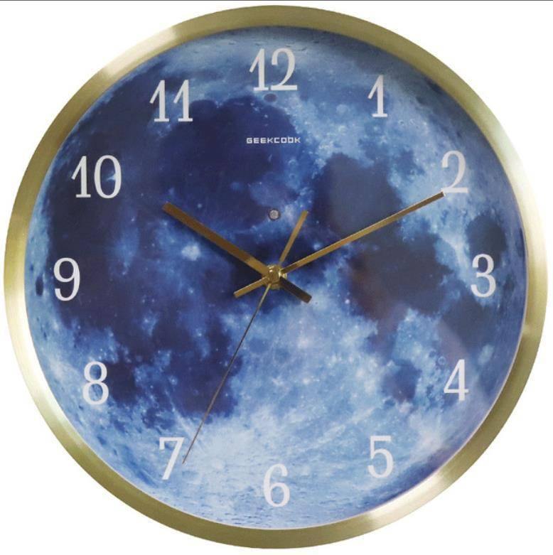 Voice-activated Induction LED Night Light Wall Clock Creative Luminous Wall Clock - MRSLM